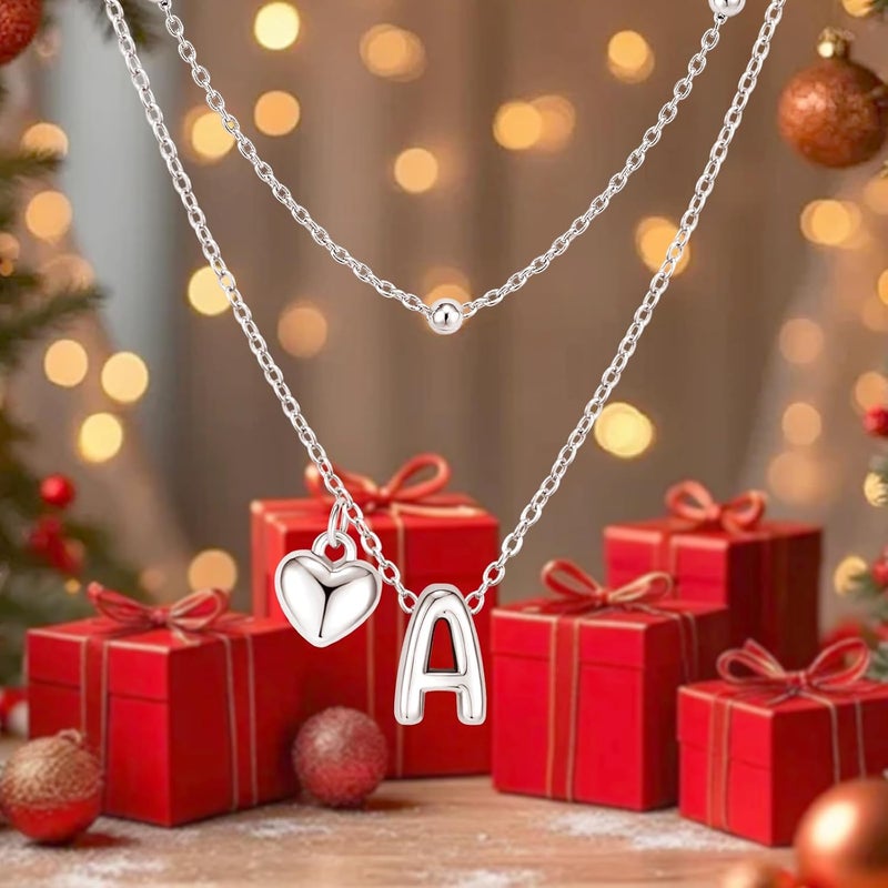 adoyi Valentines Day Gifts for Women Hers Dainty 14K Gold Plated Heart Initial Necklaces Layered Letter A-Z Pendant Necklace Stack Trendy Jewelry Birthday Valentines Day Gifts for Women Jewelry - Image 5